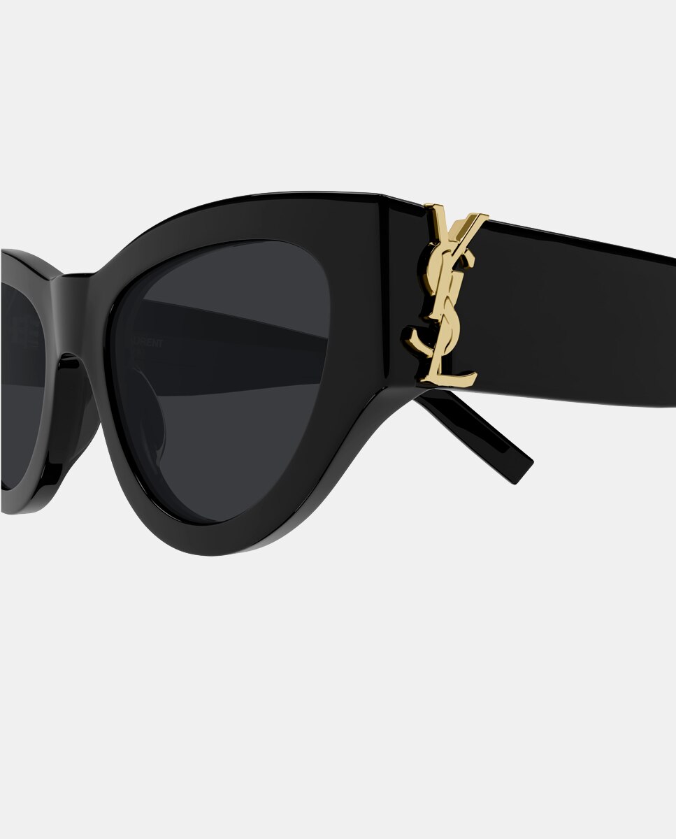 Gafa de sol de mujer ojo de gato en acetato - Saint Laurent - Negro Negro-3