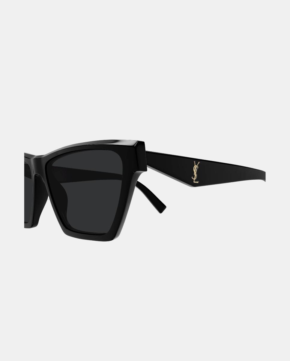 Gafa de sol de mujer ojo de gato en acetato - Saint Laurent - Negro Negro-3