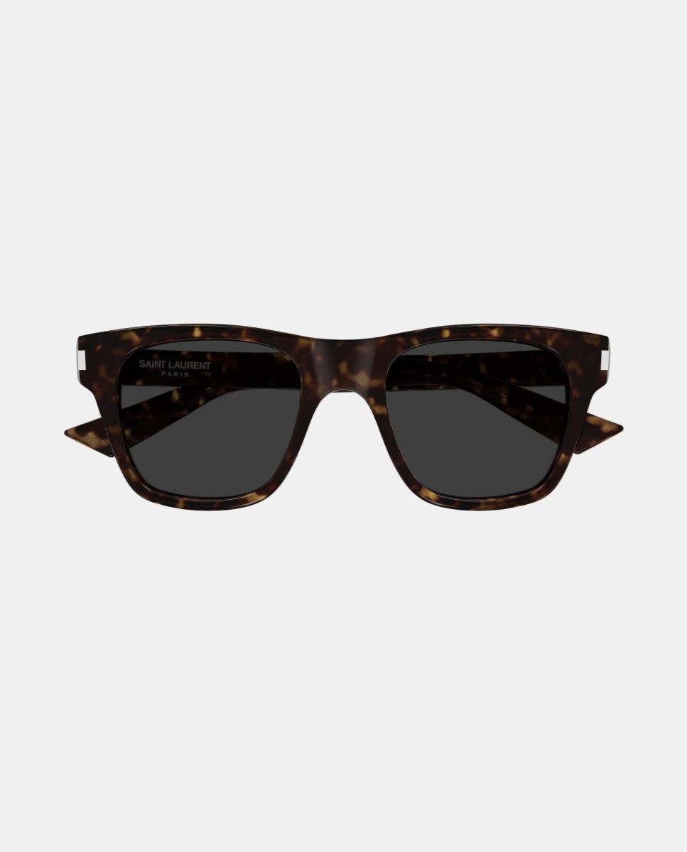Gafa de sol de hombre rectangular en acetato - Saint Laurent - Marrón Marrón-2