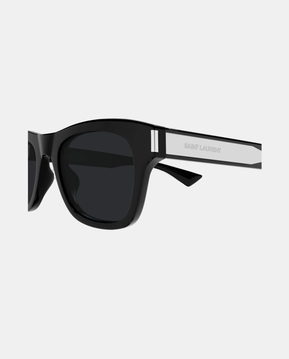 Gafa de sol de hombre rectangular en acetato - Saint Laurent - Negro Negro-3
