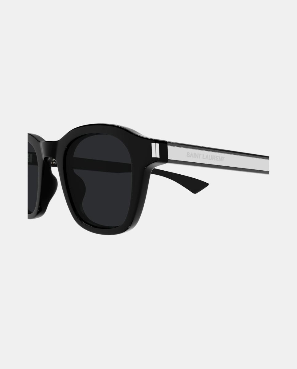 Gafa de sol unisex ovalada en acetato - Saint Laurent - Negro Negro-3