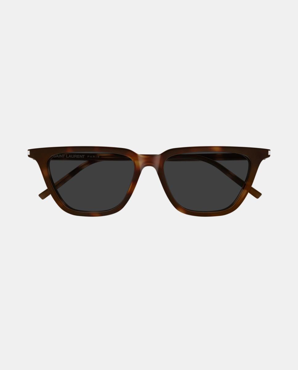 Gafa de sol de mujer ojo de gato en acetato - Saint Laurent - Marrón Marrón-2