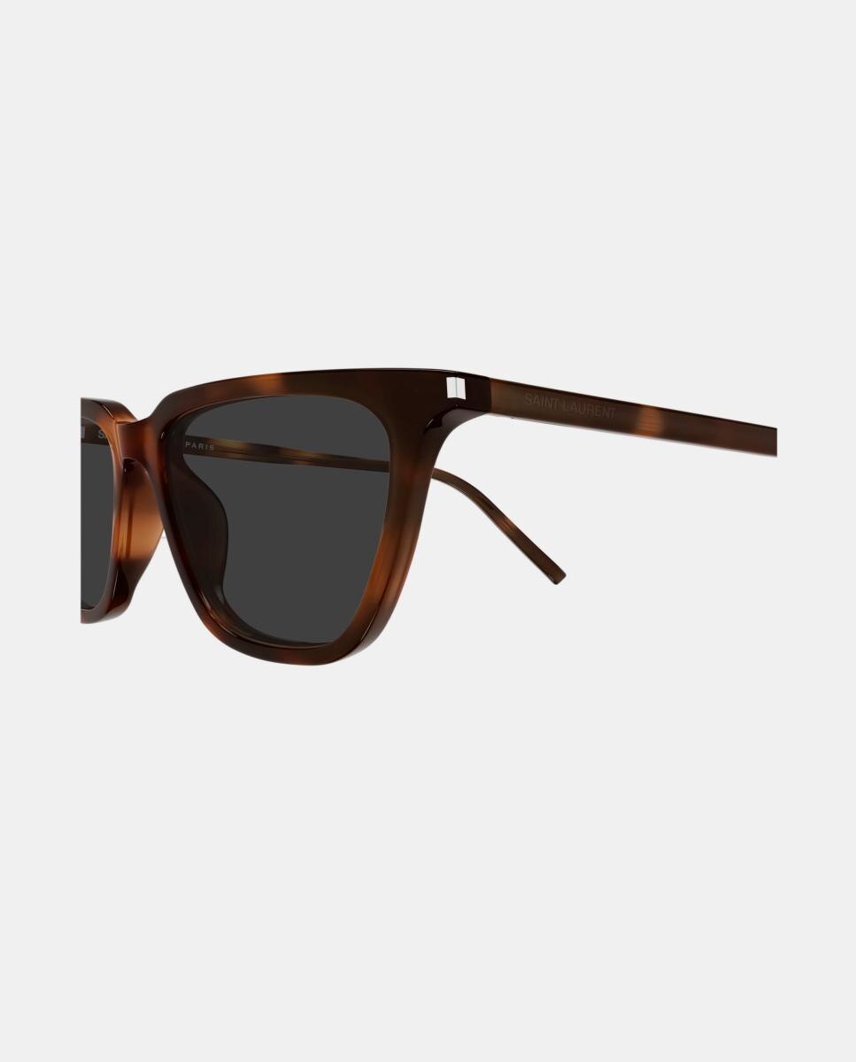 Gafa de sol de mujer ojo de gato en acetato - Saint Laurent - Marrón Marrón-3