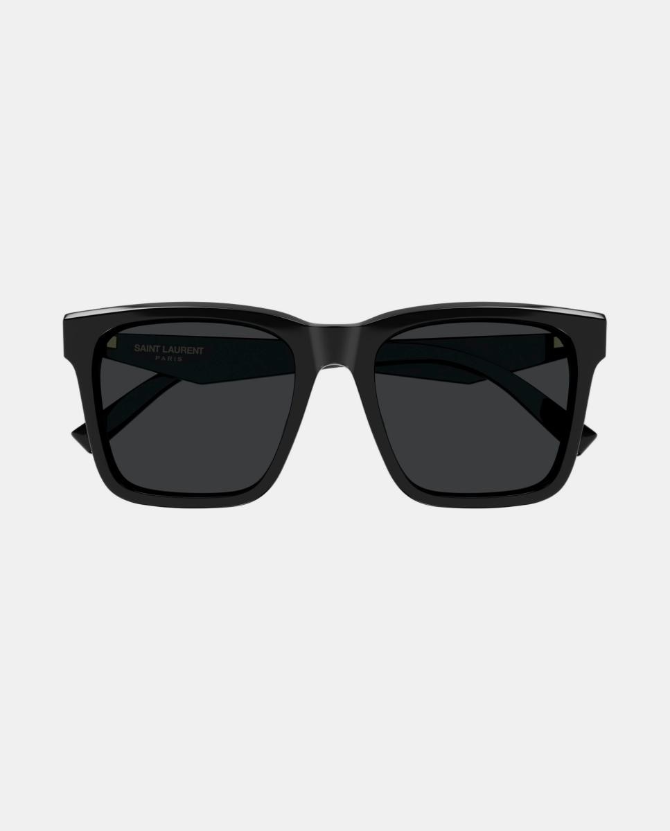 Imagen 2 de Gafa de sol de mujer rectangular en acetato - Saint Laurent - Negro Negro
