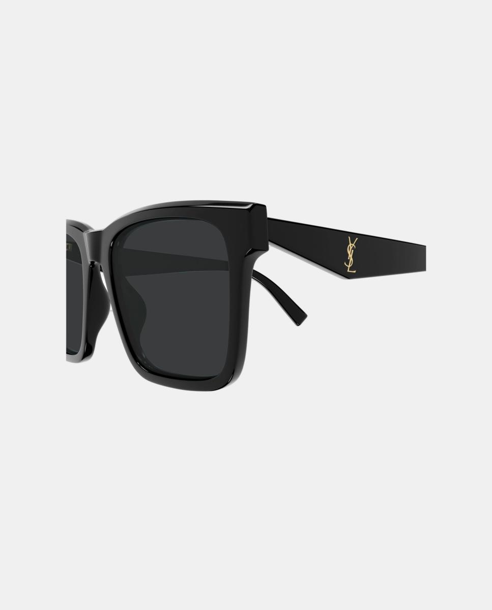 Imagen 3 de Gafa de sol de mujer rectangular en acetato - Saint Laurent - Negro Negro