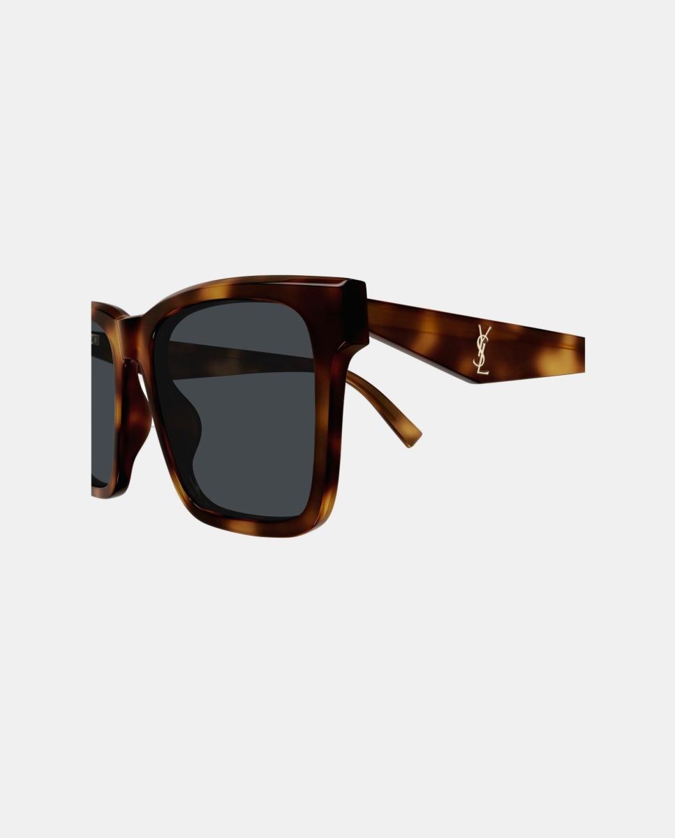 Gafa de sol de mujer rectangular en acetato - Saint Laurent - Marrón Marrón-3