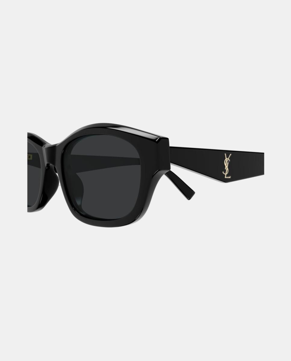 Gafa de sol de mujer rectangular en acetato - Saint Laurent - Negro Negro-3