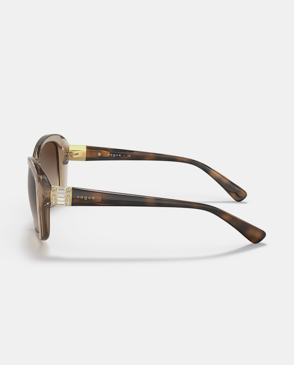 Imagen 3 de Gafas de sol VO2943SB de mujer mariposa en inyectado con lente degradada - Vogue - Marrón Marrón
