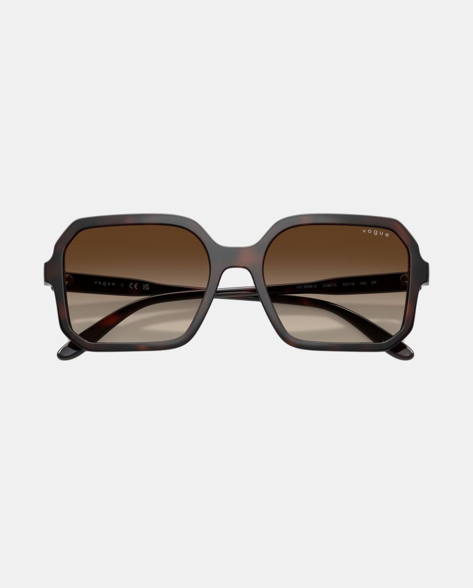 Gafas de sol VO5696S de mujer cuadrada en inyectado con lente degradada - Vogue - Marrón Marrón-5