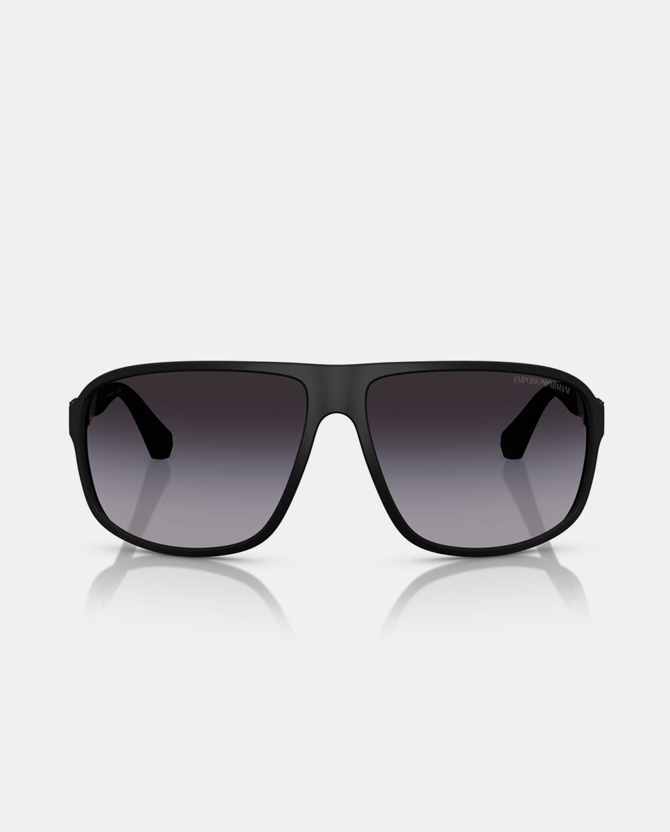 Gafas de sol EA4029 de hombre cuadrada en inyectado con lente degradada - Emporio Armani - Negro Negro-4