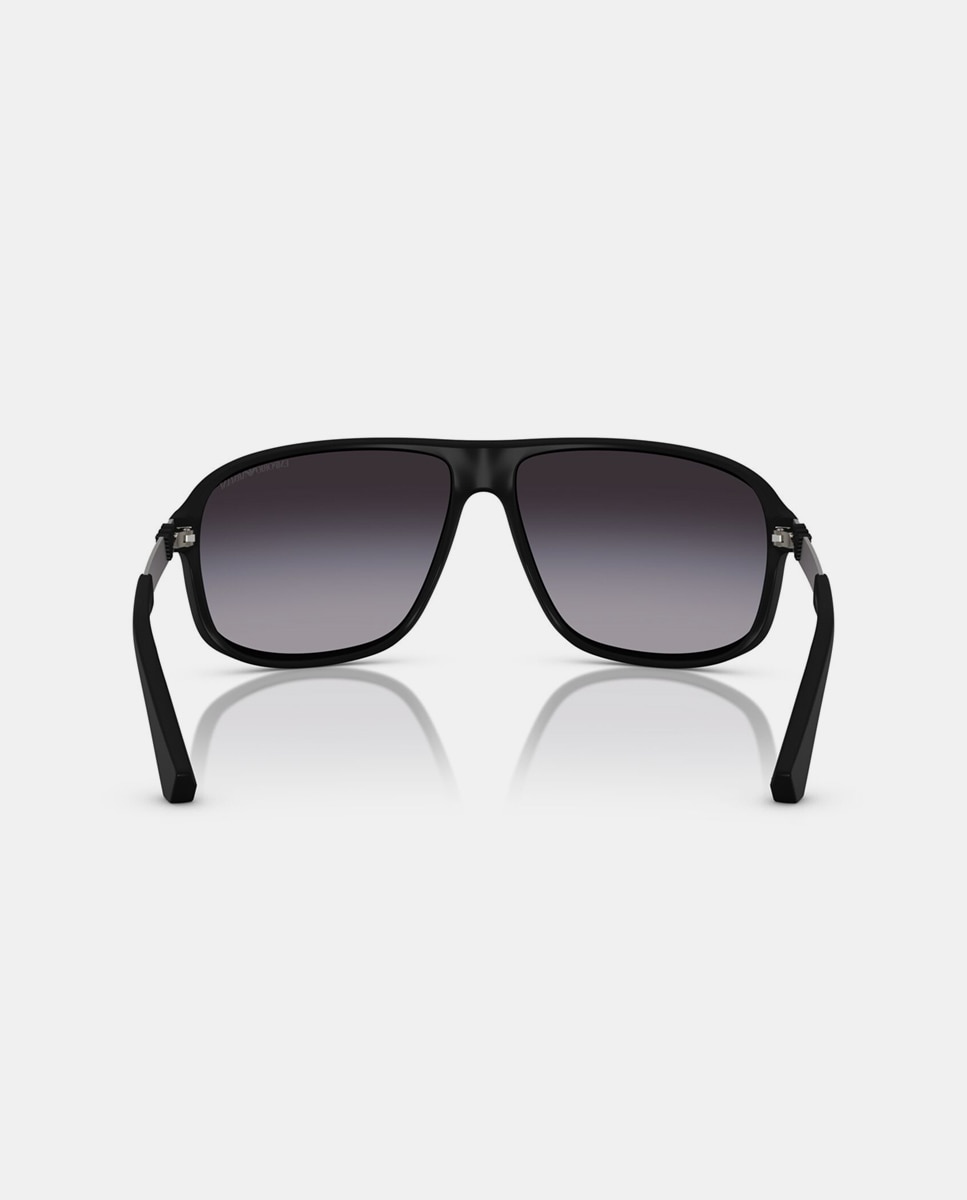 Gafas de sol EA4029 de hombre cuadrada en inyectado con lente degradada - Emporio Armani - Negro Negro-6