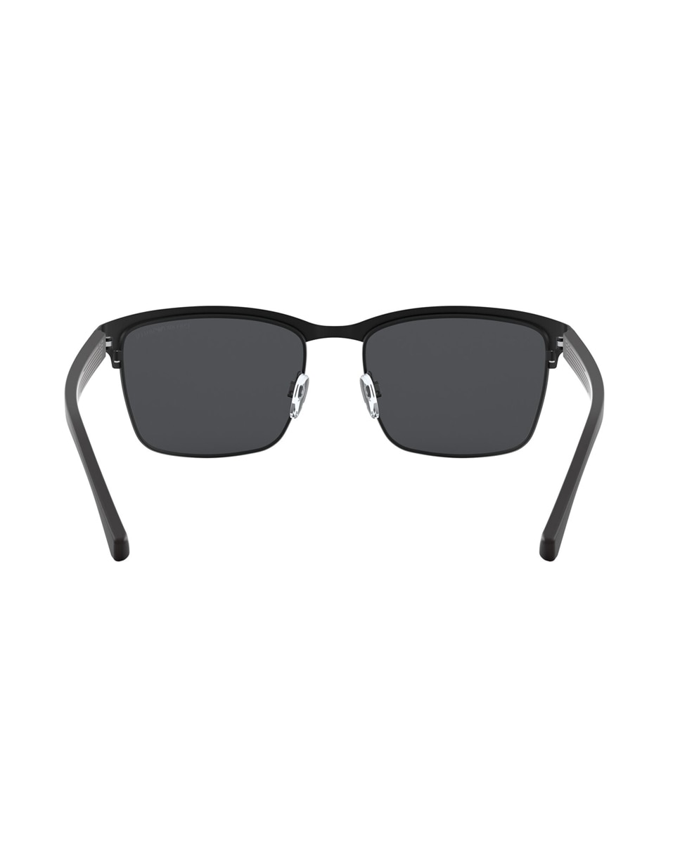 Gafas de sol EA2087 de hombre rectangular en metal - Emporio Armani - Negro Negro-3