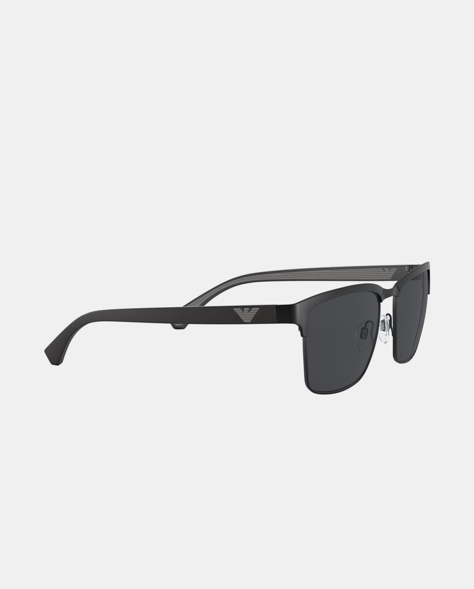 Gafas de sol EA2087 de hombre rectangular en metal - Emporio Armani - Negro Negro-5