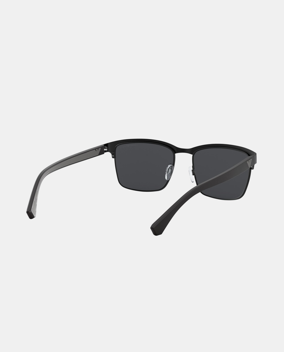 Gafas de sol EA2087 de hombre rectangular en metal - Emporio Armani - Negro Negro-8