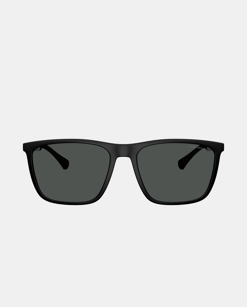 Gafas de sol EA4150 de hombre rectangular en inyectado - Emporio Armani - Negro Negro-1