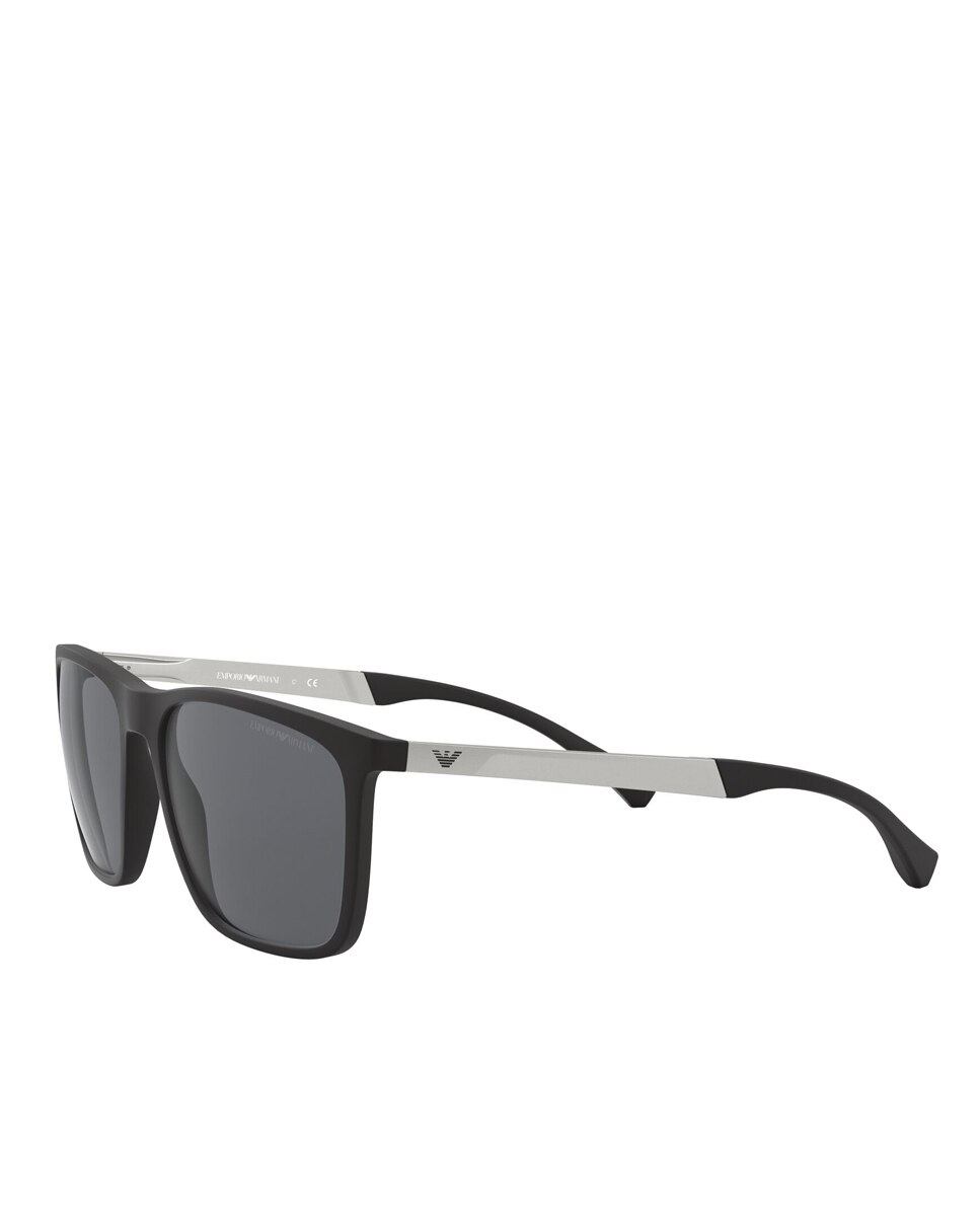 Gafas de sol EA4150 de hombre rectangular en inyectado - Emporio Armani - Negro Negro-2