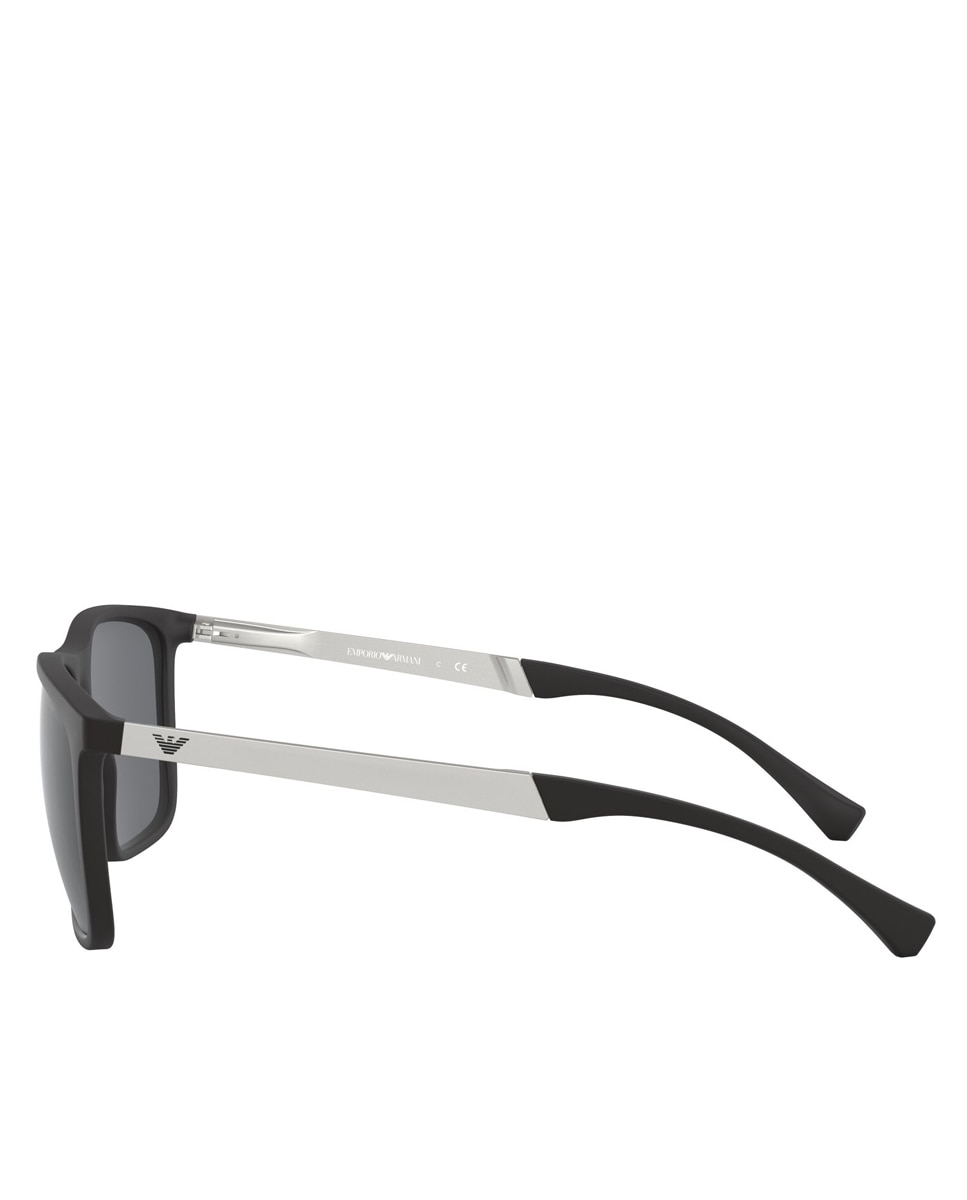 Gafas de sol EA4150 de hombre rectangular en inyectado - Emporio Armani - Negro Negro-3