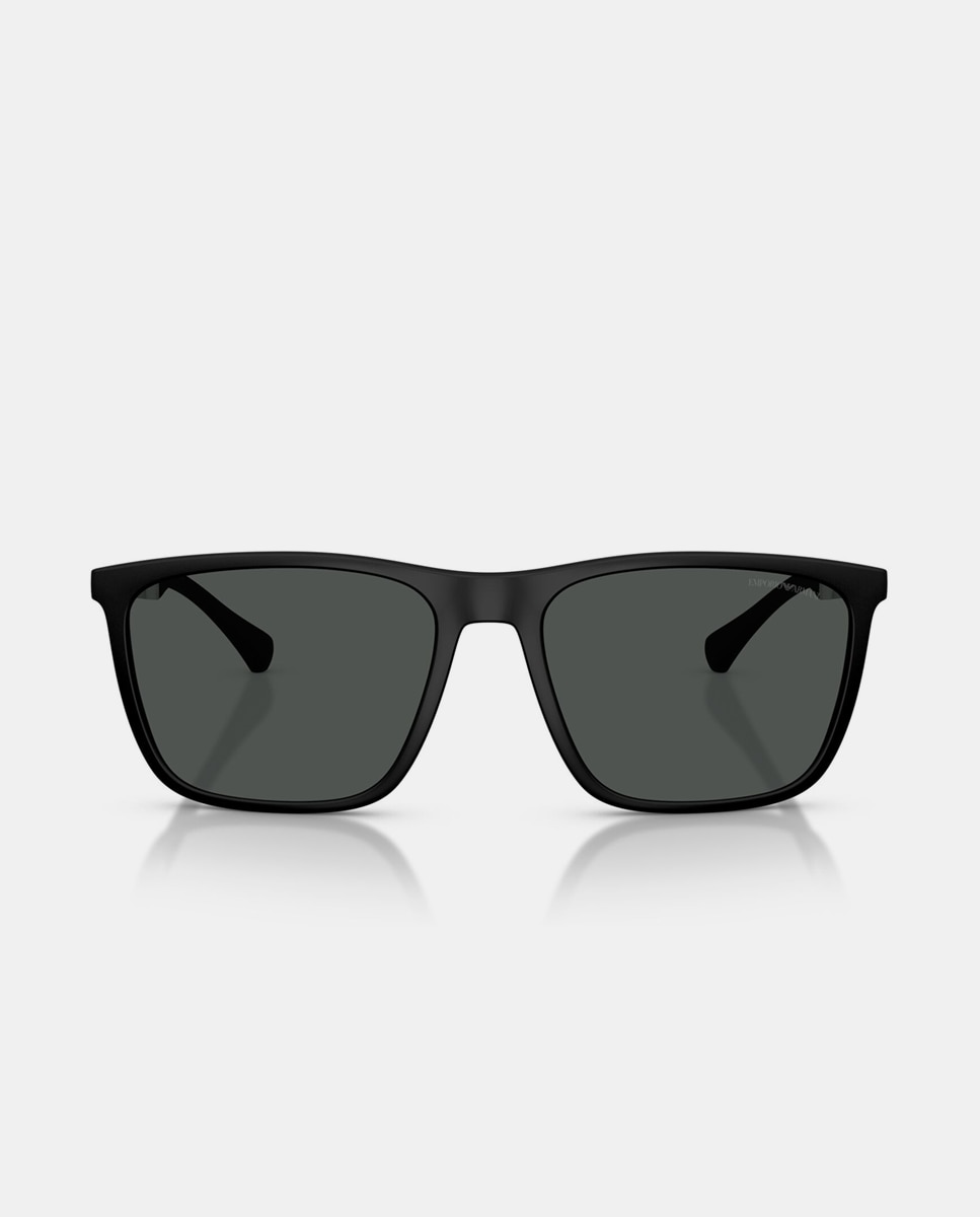 Gafas de sol EA4150 de hombre rectangular en inyectado - Emporio Armani - Negro Negro-6