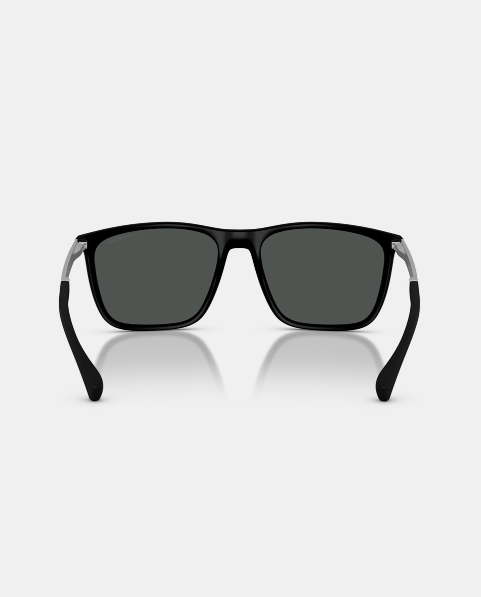 Gafas de sol EA4150 de hombre rectangular en inyectado - Emporio Armani - Negro Negro-8