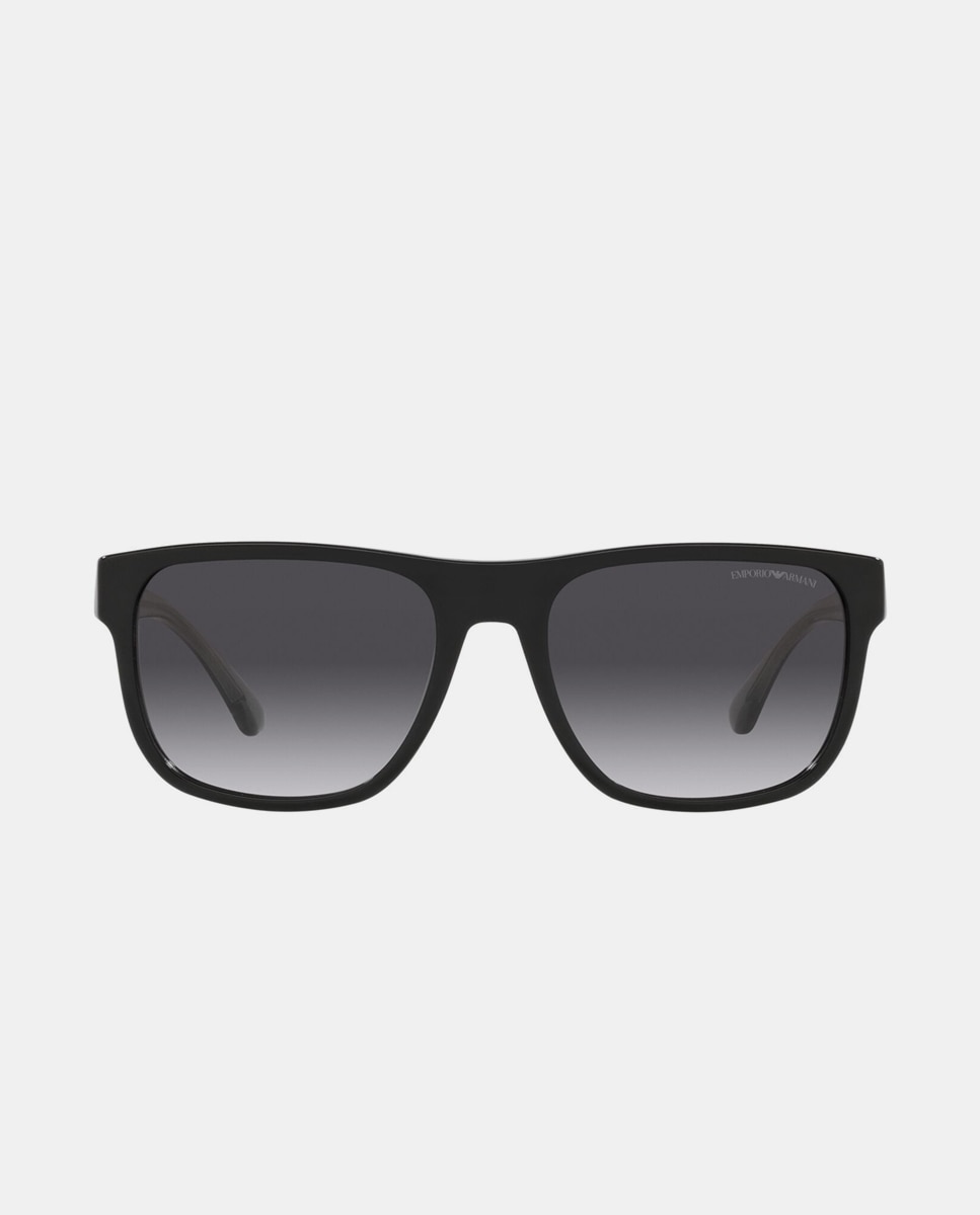 Imagen 0 de Gafas de sol EA4163 de hombre rectangular en acetato con lente degradada Negro