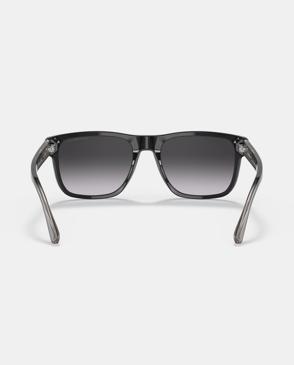 Imagen 6 de Gafas de sol EA4163 de hombre rectangular en acetato con lente degradada - Emporio Armani - Negro Negro