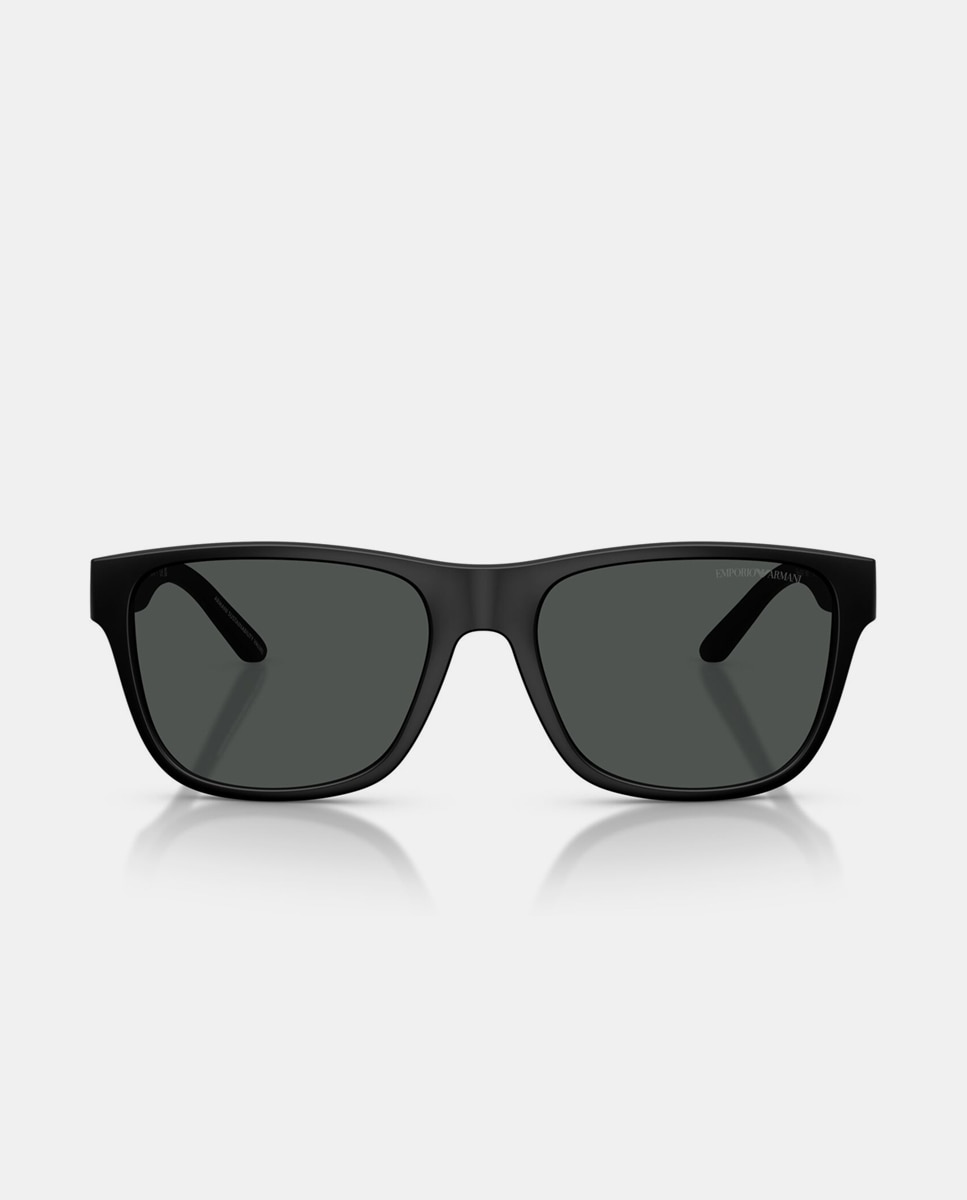 Gafas de sol EA4243 de hombre cuadrada en inyectado Negro Emporio