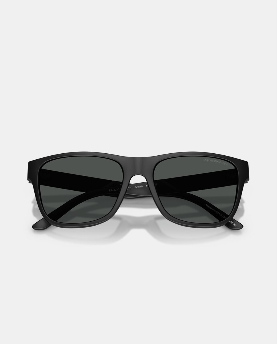 Gafas de sol EA4243 de hombre cuadrada en inyectado - Emporio Armani - Negro Negro-5