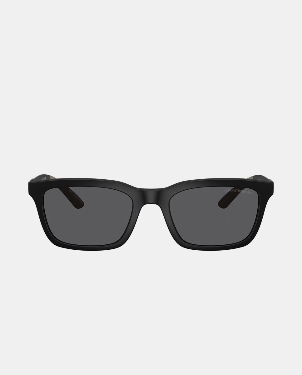 Gafas de sol EA4249U de hombre rectangular en inyectado con lente polarizada - Emporio Armani - Negro Negro-1