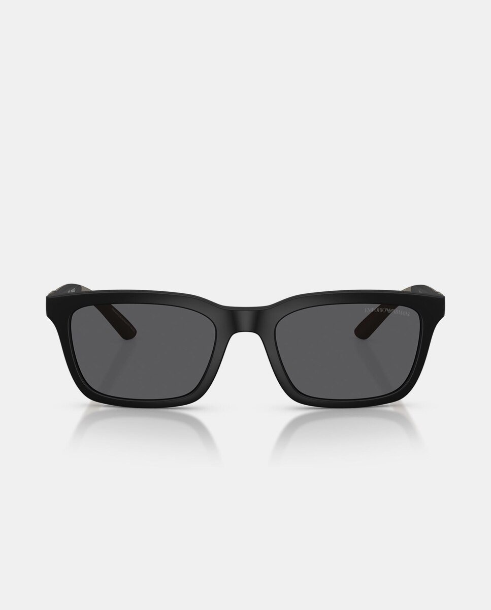 Gafas de sol EA4249U de hombre rectangular en inyectado con lente polarizada - Emporio Armani - Negro Negro-4