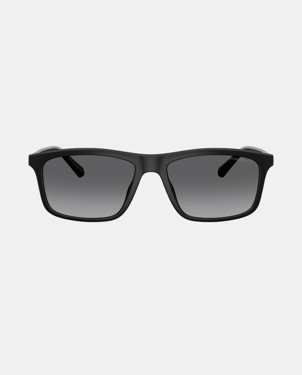 Gafas de sol EA4257U de hombre rectangular en inyectado con lente degradada Negro Emporio Armani Negro-1