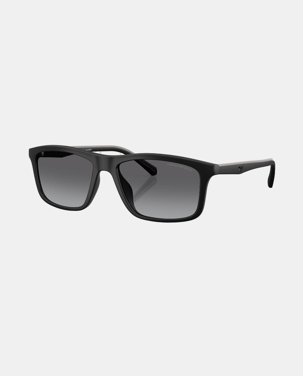 Gafas de sol EA4257U de hombre rectangular en inyectado con lente degradada Negro Emporio Armani Negro-2