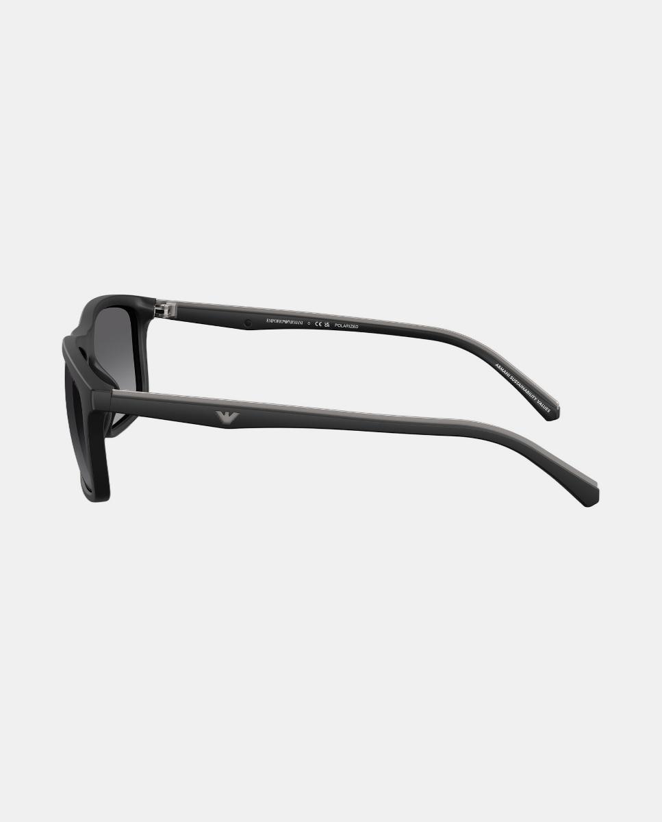 Gafas de sol EA4257U de hombre rectangular en inyectado con lente degradada Negro Emporio Armani Negro-3