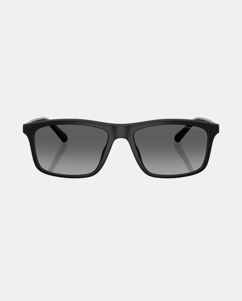 Gafas de sol EA4257U de hombre rectangular en inyectado con lente degradada Negro Emporio Armani Negro-4