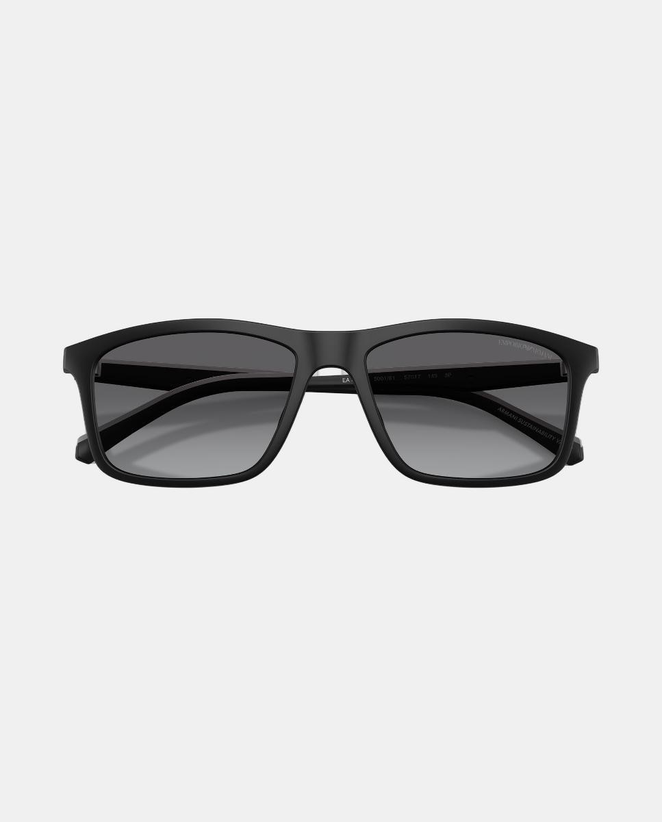 Gafas de sol EA4257U de hombre rectangular en inyectado con lente degradada Negro Emporio Armani Negro-5