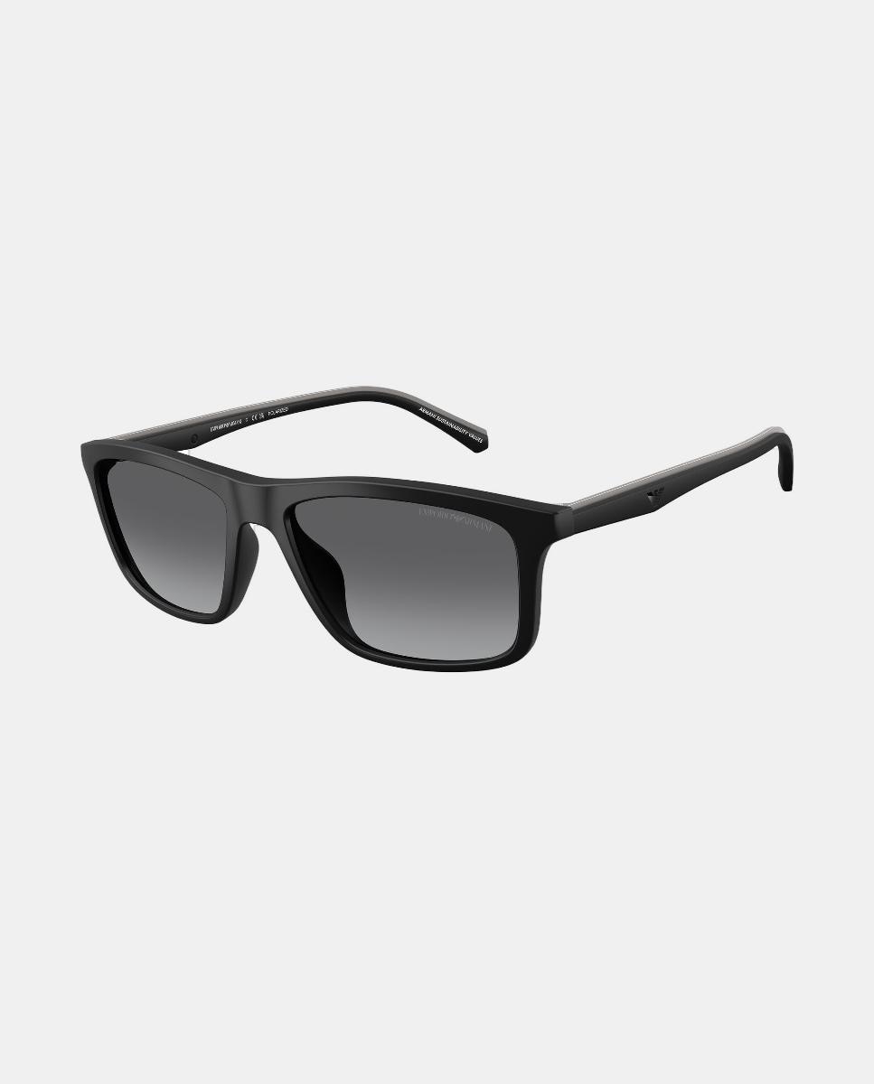 Gafas de sol EA4257U de hombre rectangular en inyectado con lente degradada Negro Emporio Armani Negro-8