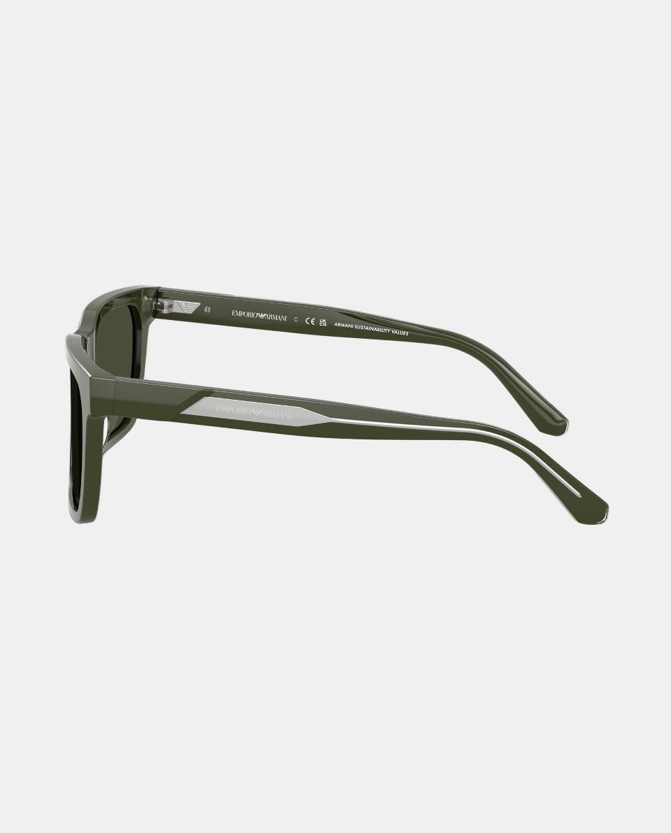Gafas de sol EA4262U de hombre cuadrada en acetato - Emporio Armani - Verde Verde-3