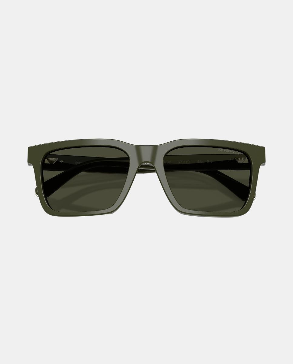 Gafas de sol EA4262U de hombre cuadrada en acetato - Emporio Armani - Verde Verde-5