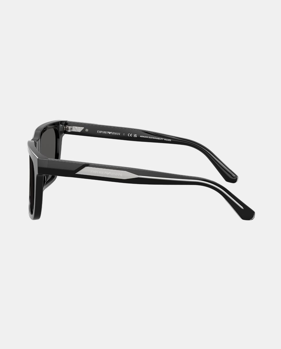 Gafas de sol EA4262U de hombre cuadrada en acetato - Emporio Armani - Negro Negro-3