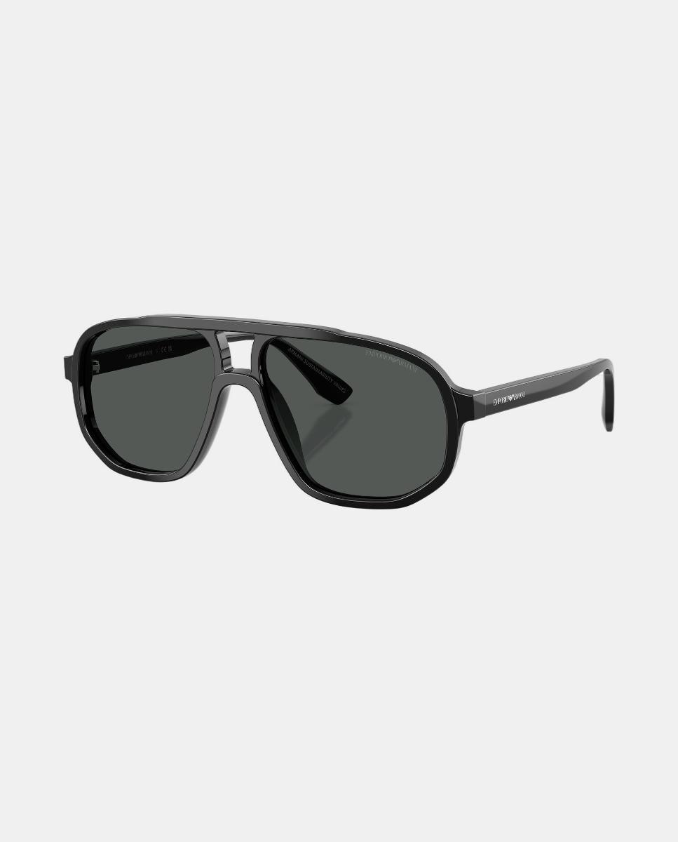 Gafas de sol EA4263U de hombre piloto en acetato - Emporio Armani - Negro Negro-2