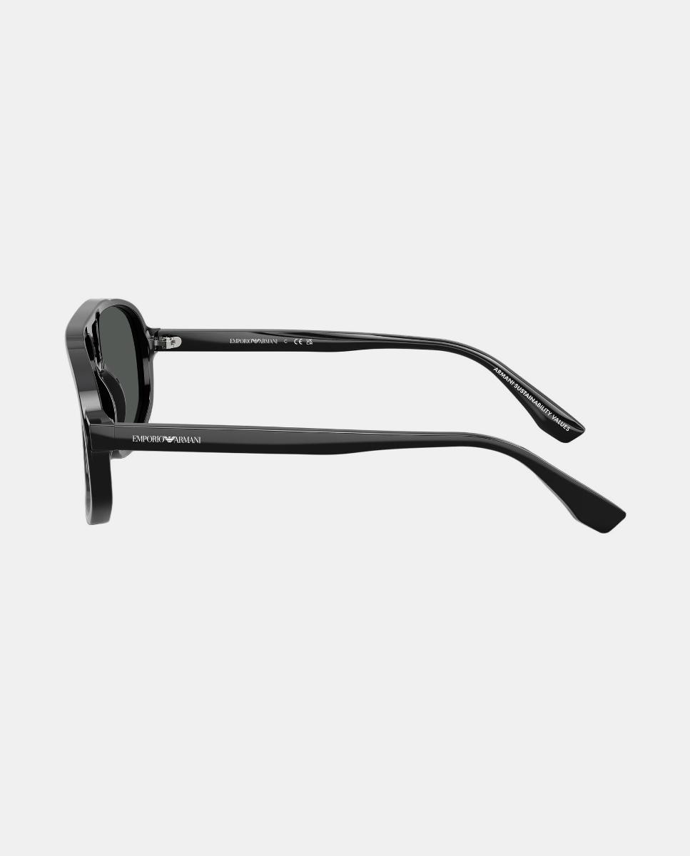 Gafas de sol EA4263U de hombre piloto en acetato - Emporio Armani - Negro Negro-3