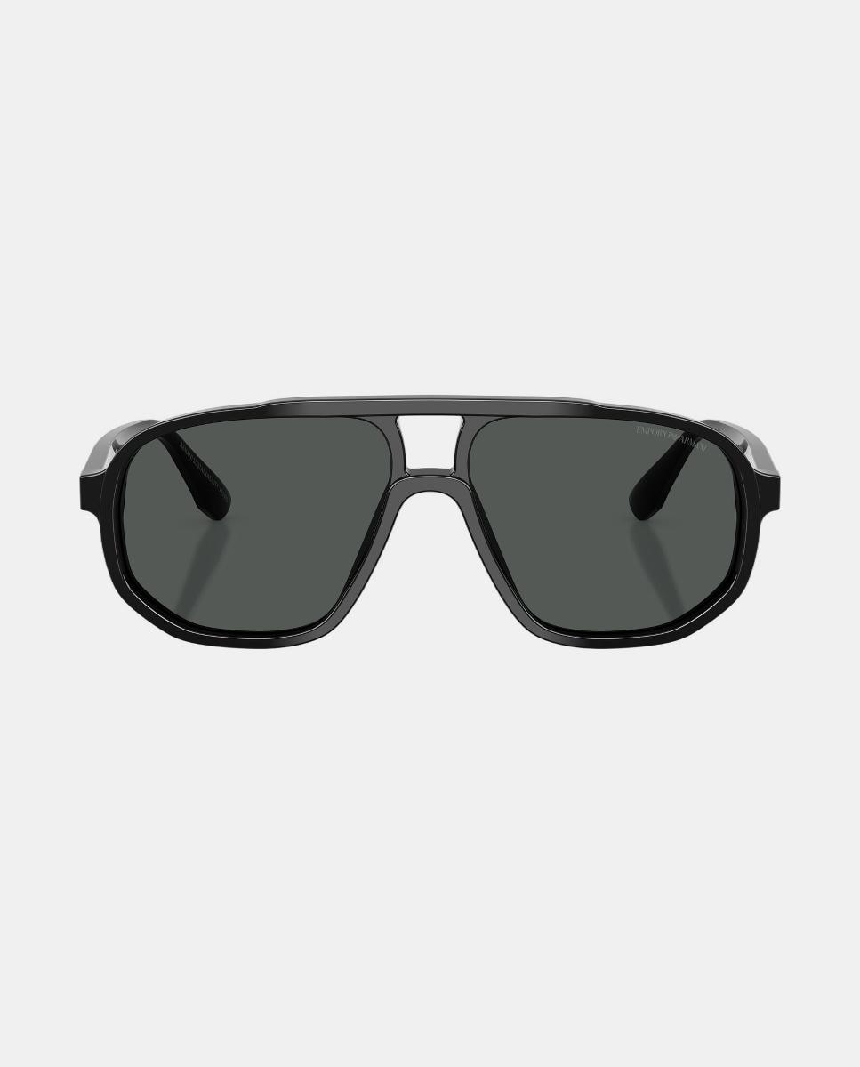Gafas de sol EA4263U de hombre piloto en acetato - Emporio Armani - Negro Negro-4