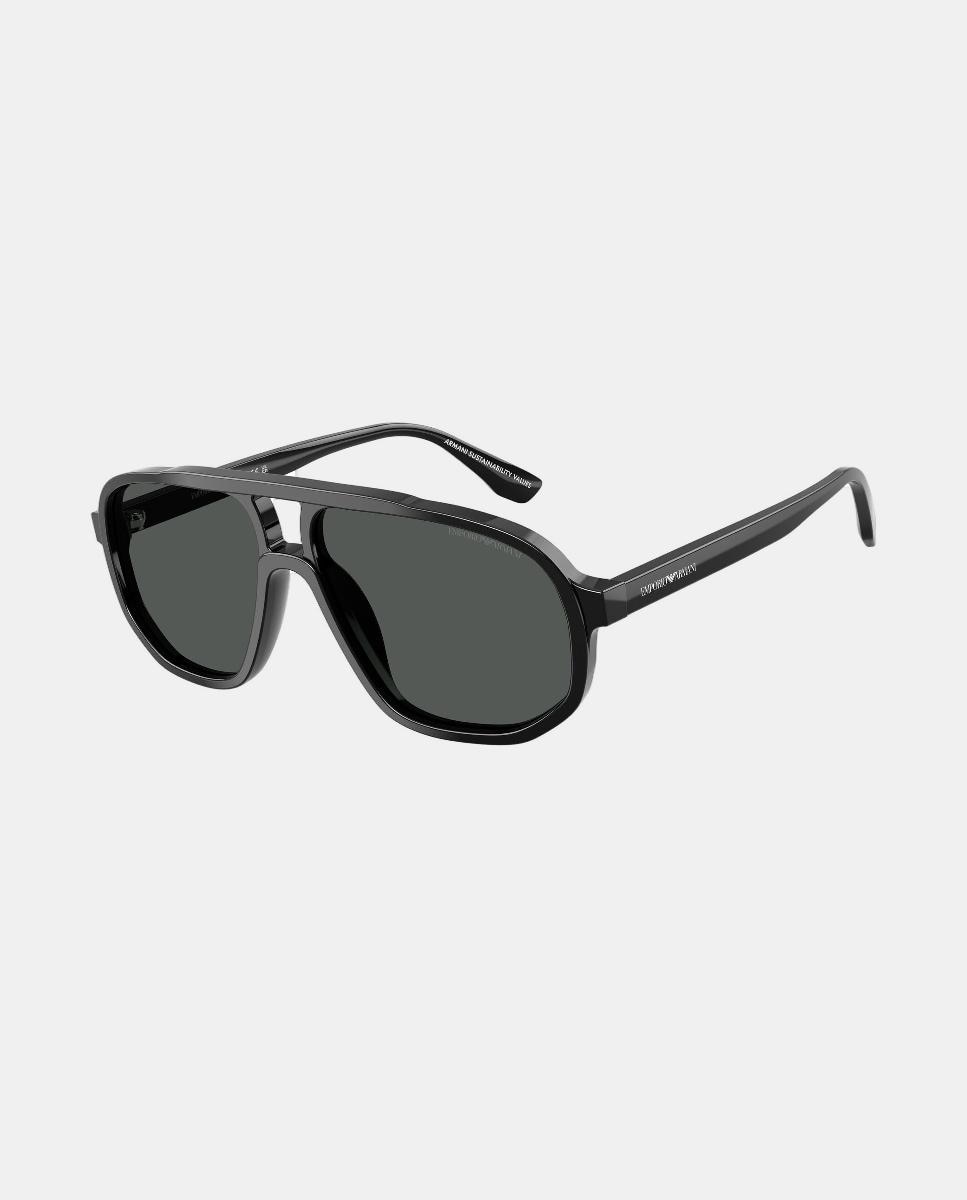 Gafas de sol EA4263U de hombre piloto en acetato - Emporio Armani - Negro Negro-8