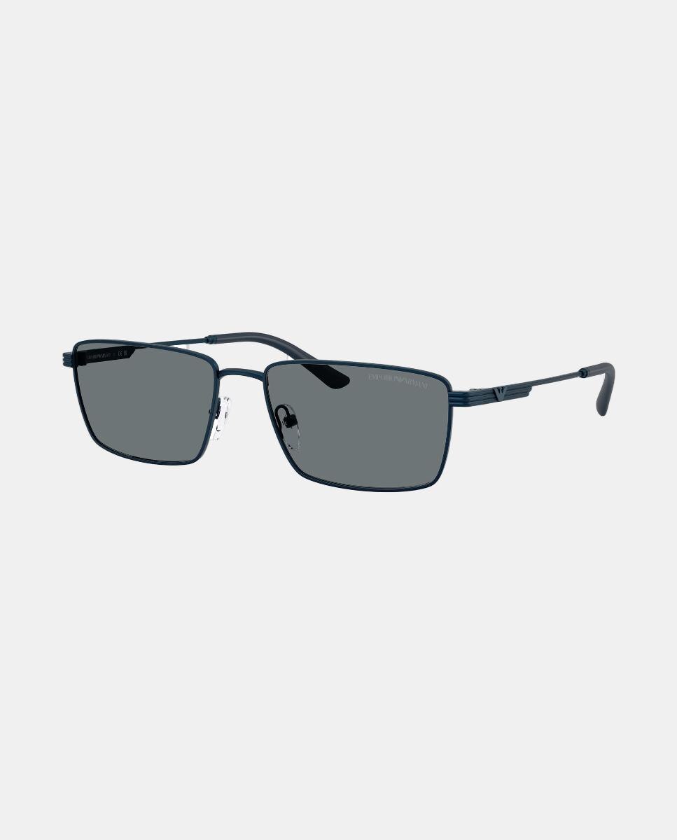 Gafas de sol EA2169 de hombre rectangular en metal - Emporio Armani - Azul Azul-7
