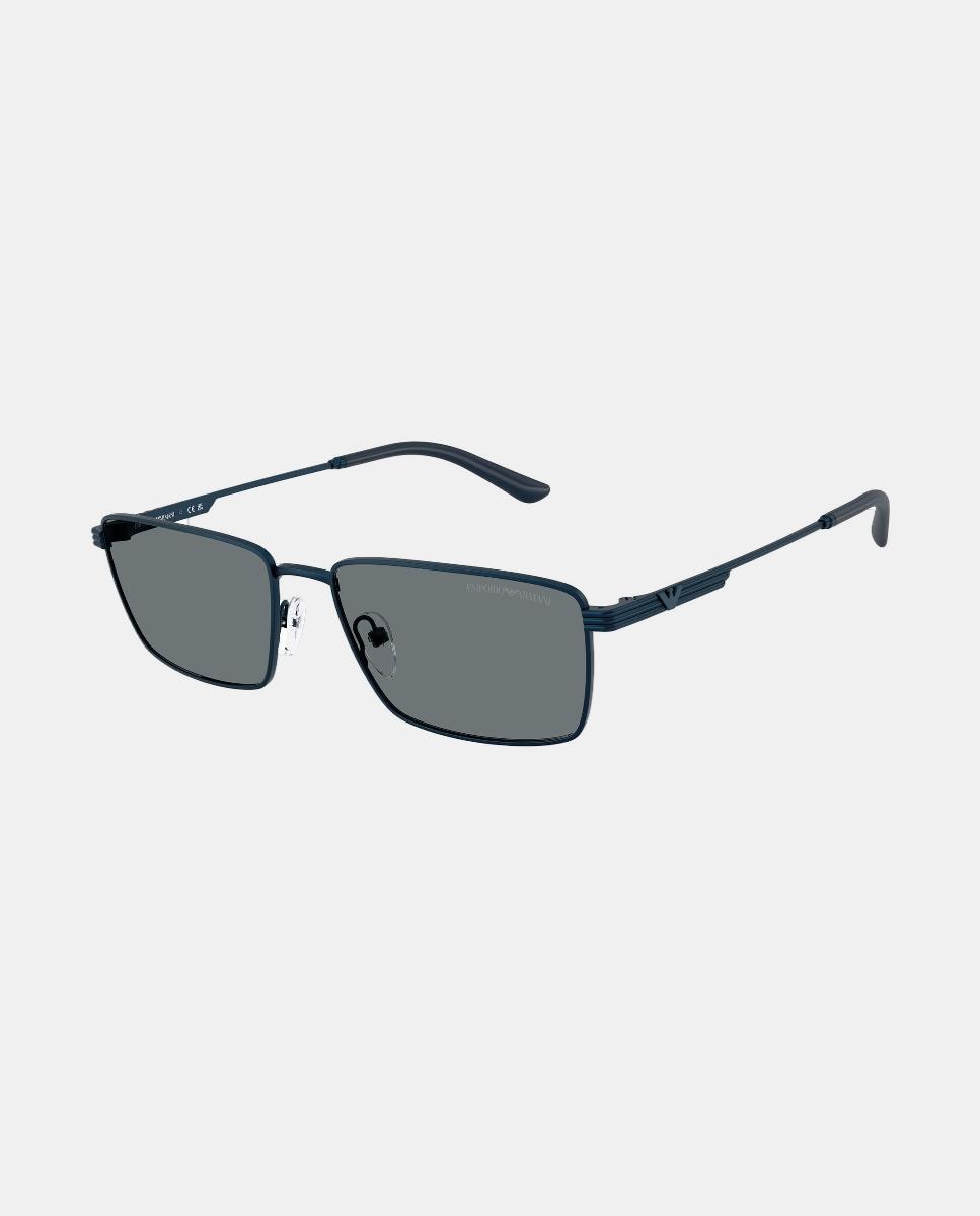 Gafas de sol EA2169 de hombre rectangular en metal - Emporio Armani - Azul Azul-8