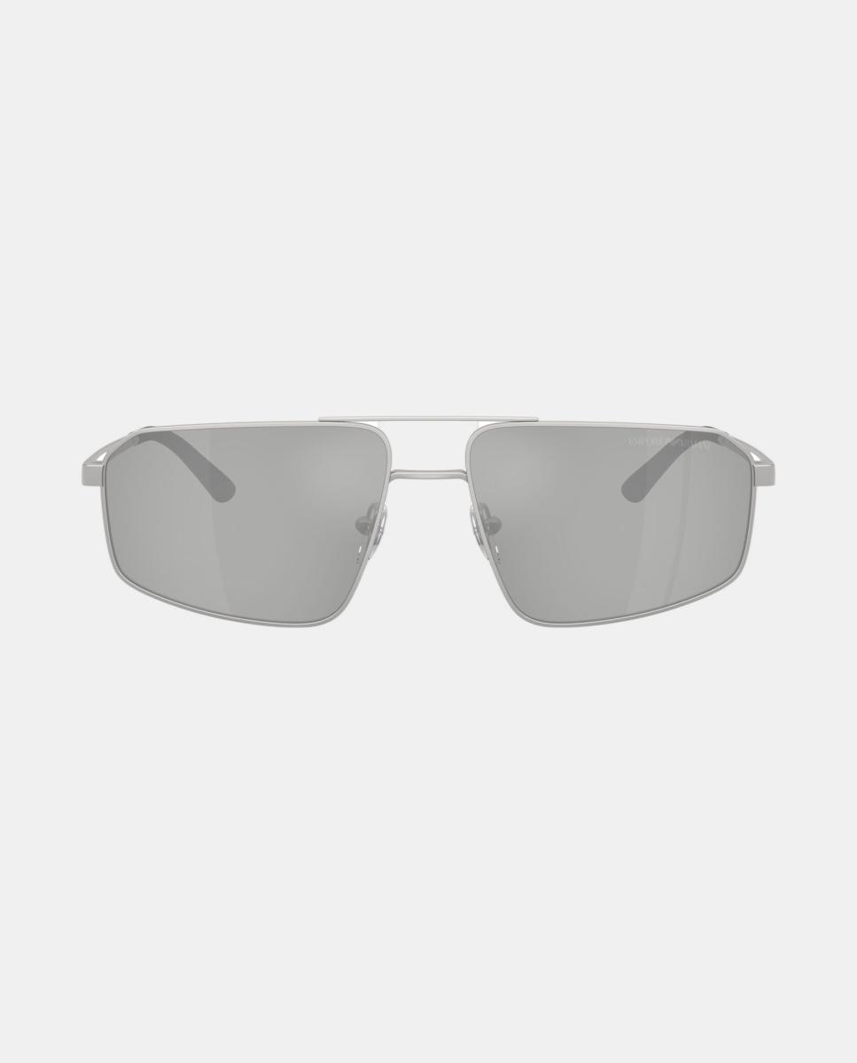 Imagen 0 de Gafas de sol EA2173 de hombre piloto en metal con lente espejada Plata