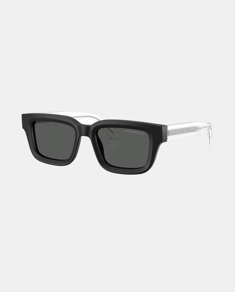 Gafas de sol EA4270 de hombre geométrica en acetato - Emporio Armani - Negro Negro-2