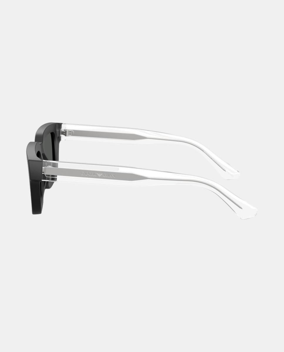 Gafas de sol EA4270 de hombre geométrica en acetato - Emporio Armani - Negro Negro-3
