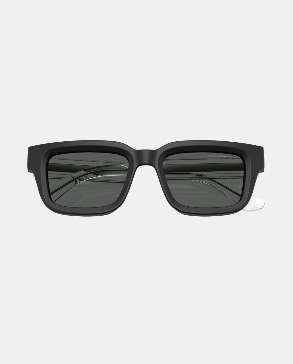 Gafas de sol EA4270 de hombre geométrica en acetato - Emporio Armani - Negro Negro-5