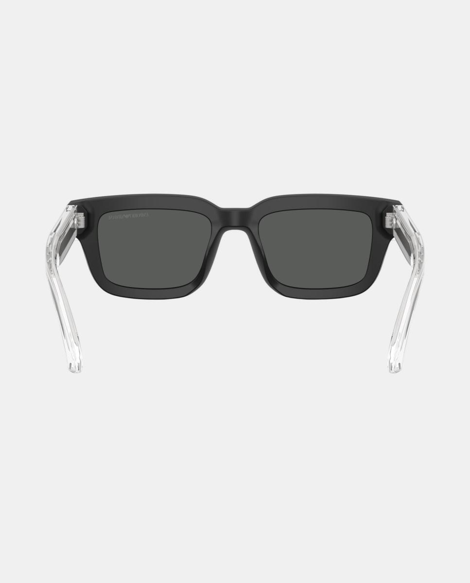 Gafas de sol EA4270 de hombre geométrica en acetato - Emporio Armani - Negro Negro-6