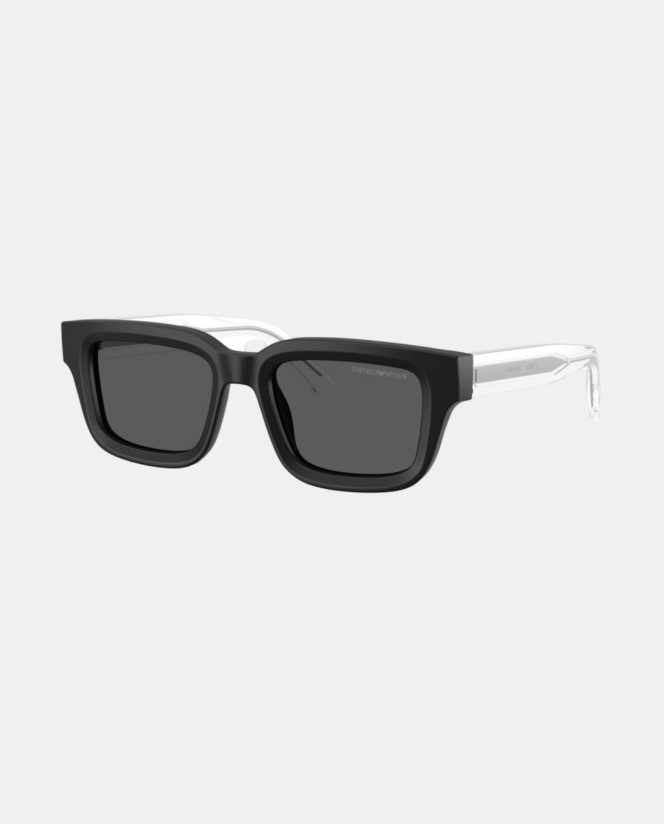 Gafas de sol EA4270 de hombre geométrica en acetato - Emporio Armani - Negro Negro-7